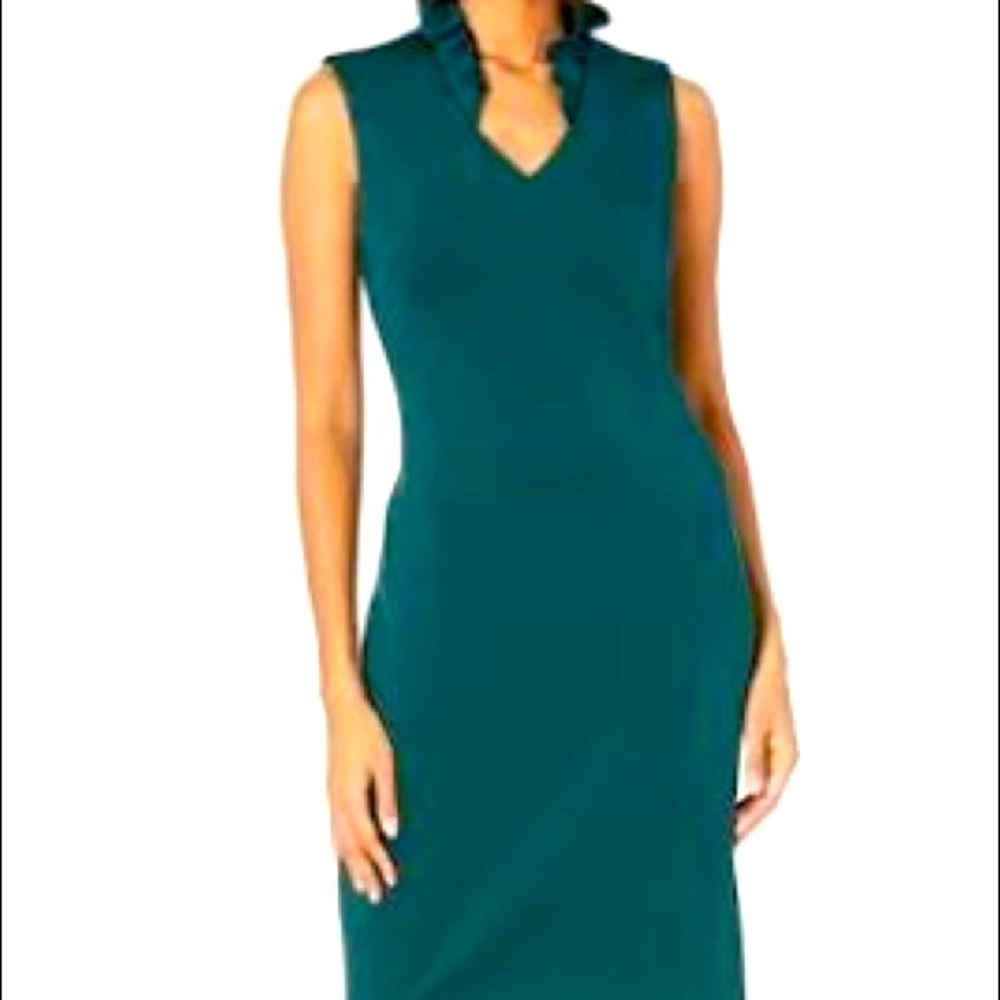 Calvin Klein Sleeveless Dress with Ruffle Collar
